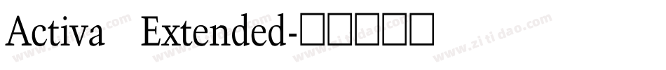 Activa Extended字体转换